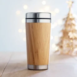 Bambusowy kubek podróżny 400ml / Drewna MO9444-40