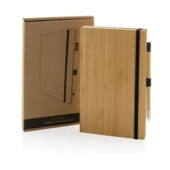Bambusowy notatnik z ołówkiem Infinity / Brązowy P774.469