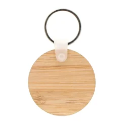Bambusowy okrągły brelok do kluczy / Naturalny LT99716-N0094