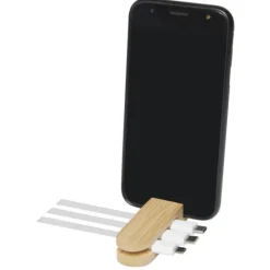Bambusowy organizer na kable Edulis  / Beżowy 12423302