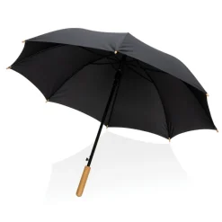 Bambusowy parasol automatyczny 23" AWARE™ RPET / Czarny P850.651