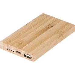 Bambusowy power bank 4000 mAh / Brązowy V0339-16