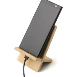 Bambusowy stojak na telefon / Brązowy V0280-16