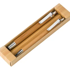 Bambusowy zestaw piśmienniczy, długopis touch pen i ołówek mechaniczny / Brązowy V1803-16