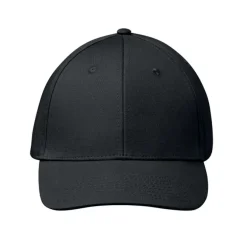 Bawełniana czapka z daszkiem 6 pan / Czarny MO2347-03