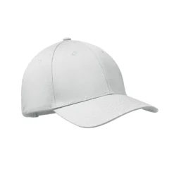 Bawełniana czapka z daszkiem 6 pan / Bialy MO2347-06