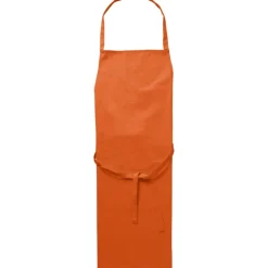 Bawełniany fartuch kuchenny / Pomarańczowy V7916-07