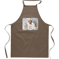 Bawełniany fartuch kuchenny / Taupe MO7251-67