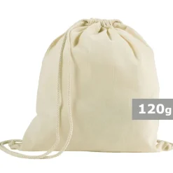 Bawełniany worek ze sznurkiem / Beżowy V0408-20