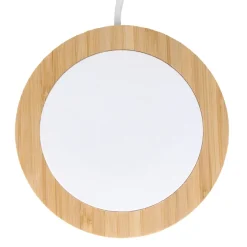 Bezprzewodowa ładowarka bambusowa i RABS 15W / Biały / naturalny LT95554-N0194