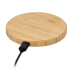 Bezprzewodowa podkładka ładująca bamboo 15W / Naturalny LT95557-N0094