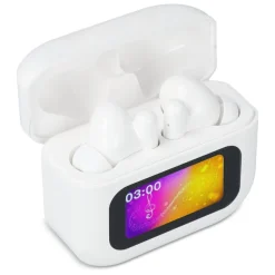 Bezprzewodowe słuchawki douszne ANC z ekranem dotykowym LCD / Biały LT95603-N0001