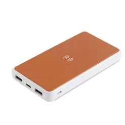 Bezprzewodowy power bank 8 000 mAh z recyklingu / Recybank / Light Brown IP11059438