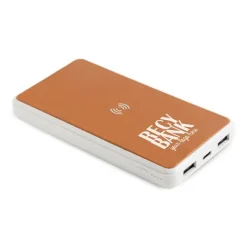 Bezprzewodowy power bank 8 000 mAh z recyklingu / Recybank / Light Brown IP11059438