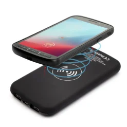 Bezprzewodowy power bank 8000 mAh Mauro Conti, ładowarka bezprzewodowa 5W | Eric / Czarny V0134-03
