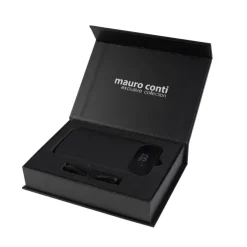 Bezprzewodowy power bank 8000 mAh Mauro Conti, ładowarka bezprzewodowa 5W | Eric / Czarny V0134-03