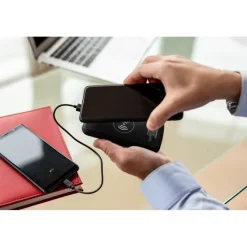 Bezprzewodowy power bank 8000 mAh Mauro Conti, ładowarka bezprzewodowa 5W | Eric / Czarny V0134-03