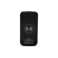 Bezprzewodowy power bank 8000 mAh Mauro Conti, ładowarka bezprzewodowa 5W | Eric / Czarny V0134-03