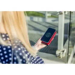 Bezprzewodowy power bank 10000 mAh Mauro Conti z przyssawkami, ładowarka bezprzewodowa 10W | Stef / Grafitowy V4833-15