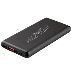 Bezprzewodowy power bank 10000 mAh Mauro Conti z przyssawkami, ładowarka bezprzewodowa 10W | Stef / Czerwony V4833-05