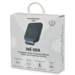 4026 - Bezprzewodowy powerbank Xoopar Ine Oda kompatybilny z MagSafe 5000 mAh / Czarny LT41416-N0002