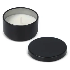 Bezzapachowa świeca roślinna Asana w puszce z recyklingu / Czarny LT90743-N0002