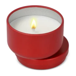 Bezzapachowa świeca roślinna Asana w puszce z recyklingu / Czerwony LT90743-N0021