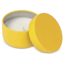 Bezzapachowa świeca roślinna Asana w puszce z recyklingu / Pomarańczowy LT90743-N0026