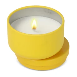 Bezzapachowa świeca roślinna Asana w puszce z recyklingu / Pomarańczowy LT90743-N0026