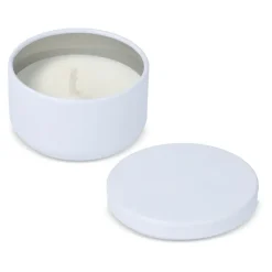 Bezzapachowa świeca roślinna Asana w puszce z recyklingu / Biały LT90743-N0001