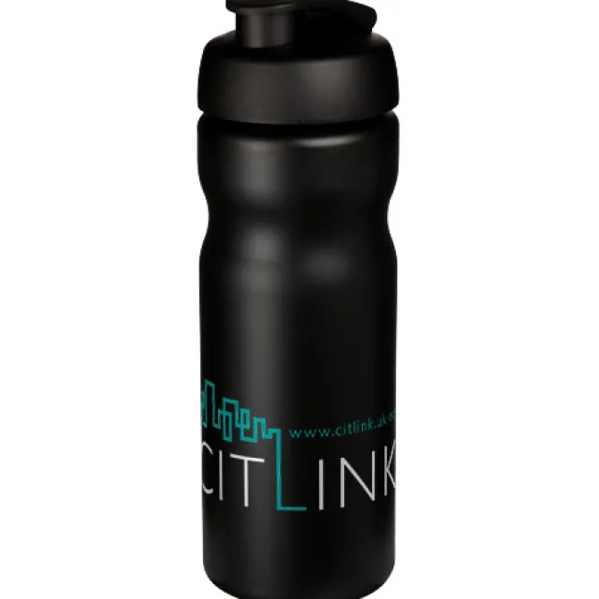 Bidon Baseline® Plus o pojemności 650 ml z otwieranym wieczkiem / Czarny 21068511