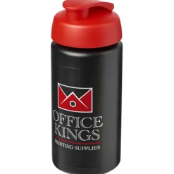 Bidon Baseline® Plus o pojemności 500 ml z wieczkiem zaciskowym i uchwytem / Czarny 21007214