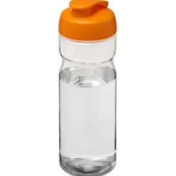 Bidon H2O Active® Base Tritan™ o pojemności 650 ml z klapką / Przezroczysty bezbarwny 21043610