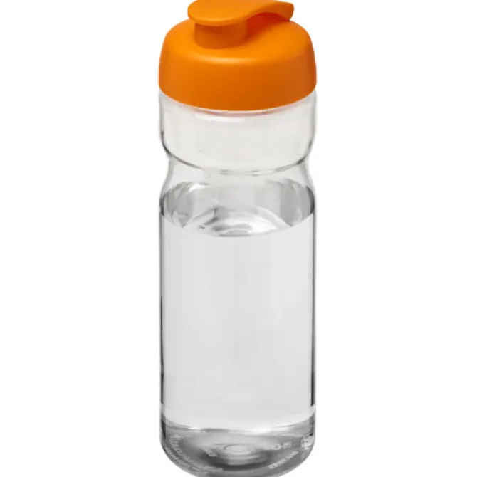 Bidon H2O Active® Base Tritan™ o pojemności 650 ml z klapką / Przezroczysty bezbarwny 21043617