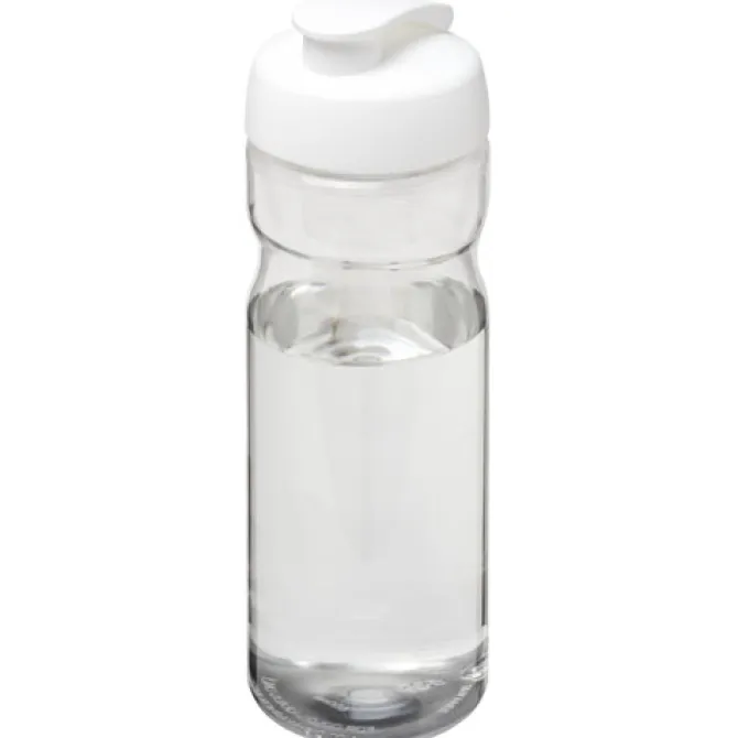 Bidon H2O Active® Base Tritan™ o pojemności 650 ml z klapką / Przezroczysty bezbarwny 21043614