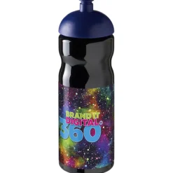 Bidon H2O Base® o pojemności 650 ml z wypukłym wieczkiem / Czarny 21004712