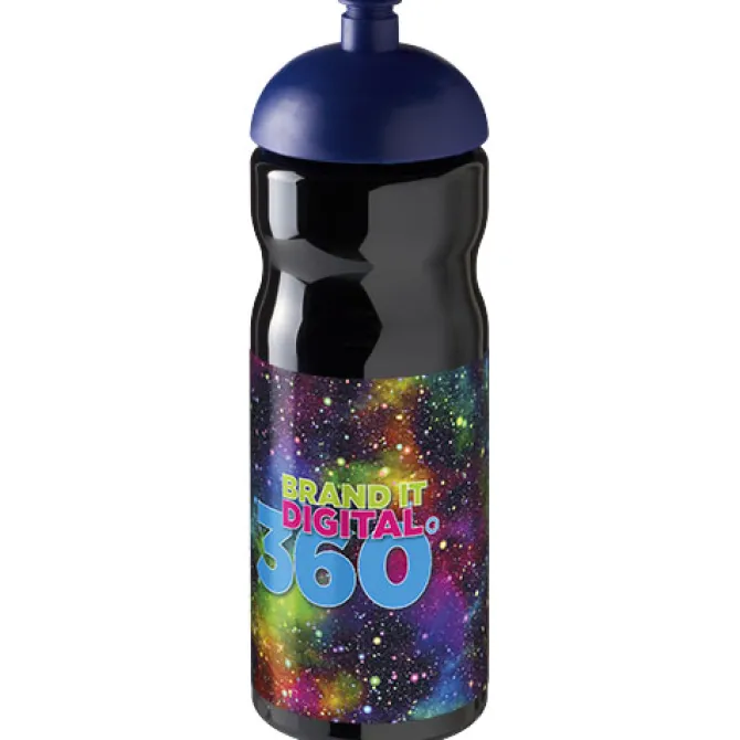 Bidon H2O Base® o pojemności 650 ml z wypukłym wieczkiem / Czarny 21004712