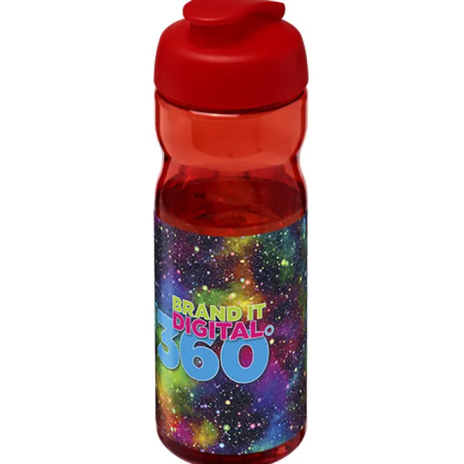 Bidon H2O Base® o pojemności 650 ml z wieczkiem zaciskowym / Czerwony 21004521