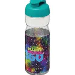 Bidon H2O Base® o pojemności 650 ml z wieczkiem zaciskowym / Przezroczysty 21004505