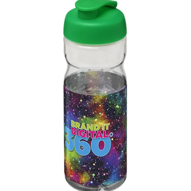 Bidon H2O Base® o pojemności 650 ml z wieczkiem zaciskowym / Przezroczysty 21004506