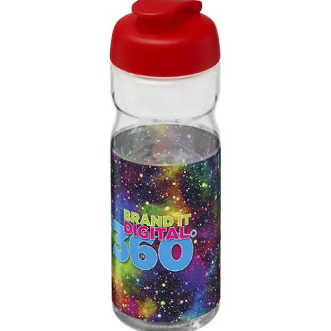 Bidon H2O Base® o pojemności 650 ml z wieczkiem zaciskowym / Przezroczysty 21004503