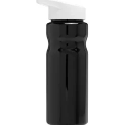 Bidon H2O Base® o pojemności 650 ml z wieczkiem z słomką / Czarny 21004908