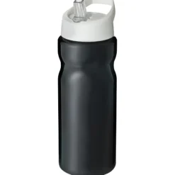 Bidon H2O Base® o pojemności 650 ml z wieczkiem z słomką / Czarny 21004908