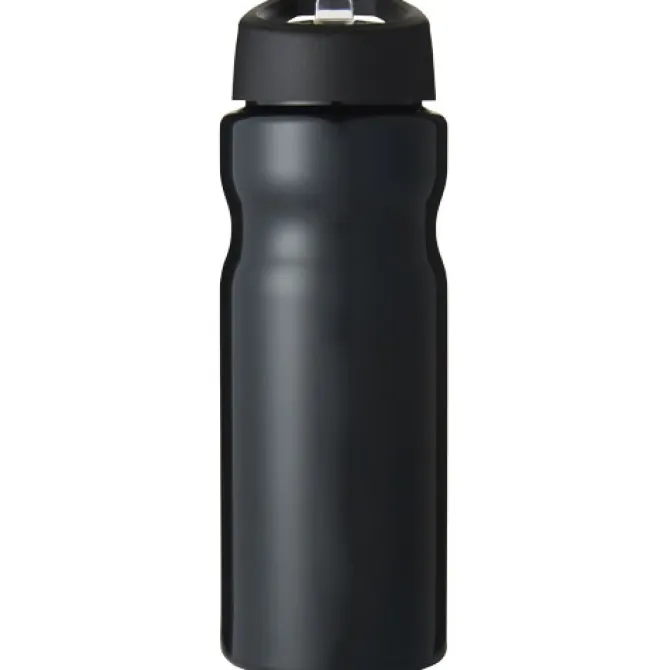 Bidon H2O Base® o pojemności 650 ml z wieczkiem z słomką / Czarny 21004901