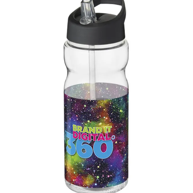 Bidon H2O Base® o pojemności 650 ml z wieczkiem z słomką / Przezroczysty 21004900