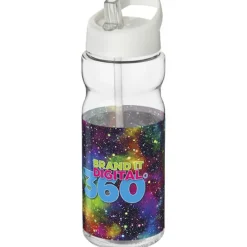 Bidon H2O Base® o pojemności 650 ml z wieczkiem z słomką / Magenta 21004945