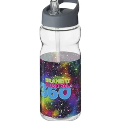 Bidon H2O Base® o pojemności 650 ml z wieczkiem z słomką / Przezroczysty 21004926