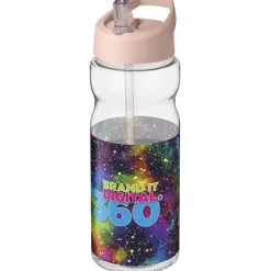 Bidon H2O Base® o pojemności 650 ml z wieczkiem z słomką / Czerwony 21004925