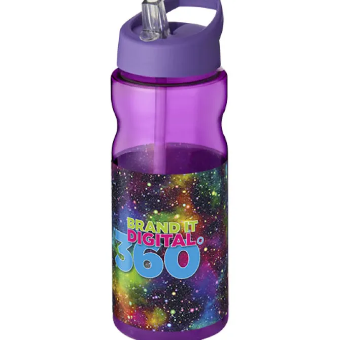 Bidon H2O Base® o pojemności 650 ml z wieczkiem z słomką / Fioletowy 21004906
