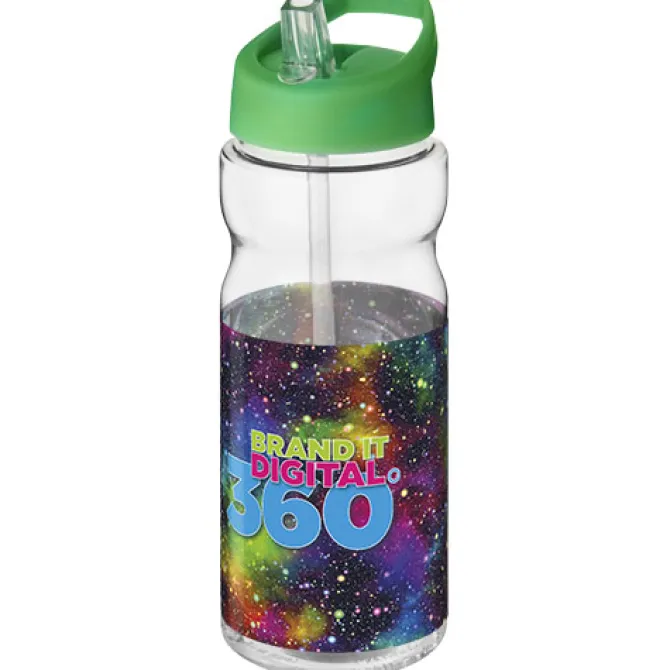 Bidon H2O Base® o pojemności 650 ml z wieczkiem z słomką / Przezroczysty 21004917